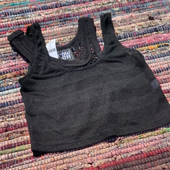 BSBW Black Meshed Crop Top Small - Picture 4 of 5